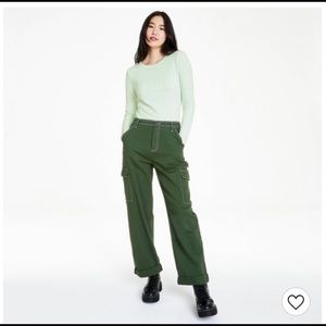 Women's Mid-Rise Straight Leg Pocket Pants - Sandy Liang x Target Green